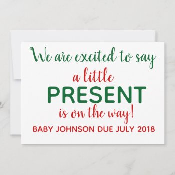 Christmas Pregnancy Announcement Reveal by MoeWampum at Zazzle