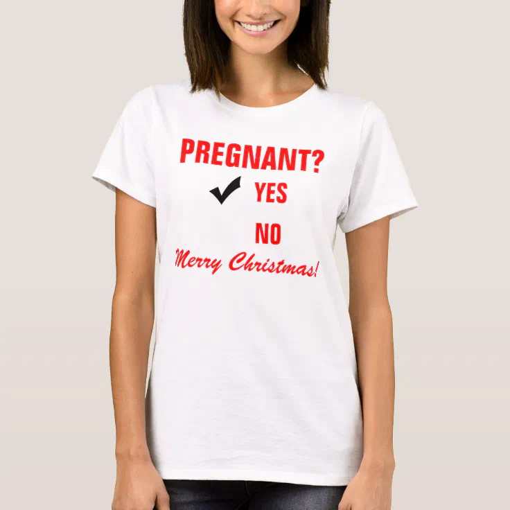 Christmas Pregnancy Announcement T Shirts | Zazzle