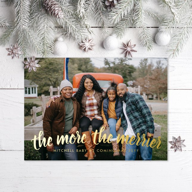 Christmas Pregnancy Foil Holiday Card (Creator Uploaded)