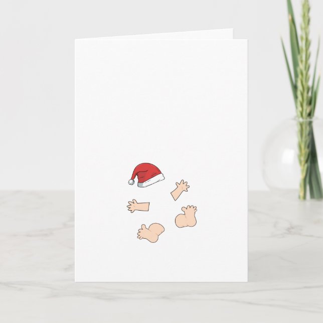 Christmas Pregnancy little Santa Mom to be Holiday Card (Front)