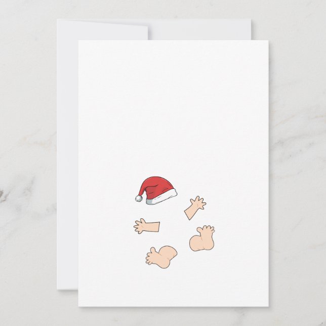 Christmas Pregnancy little Santa Mom to be Holiday Card (Front)