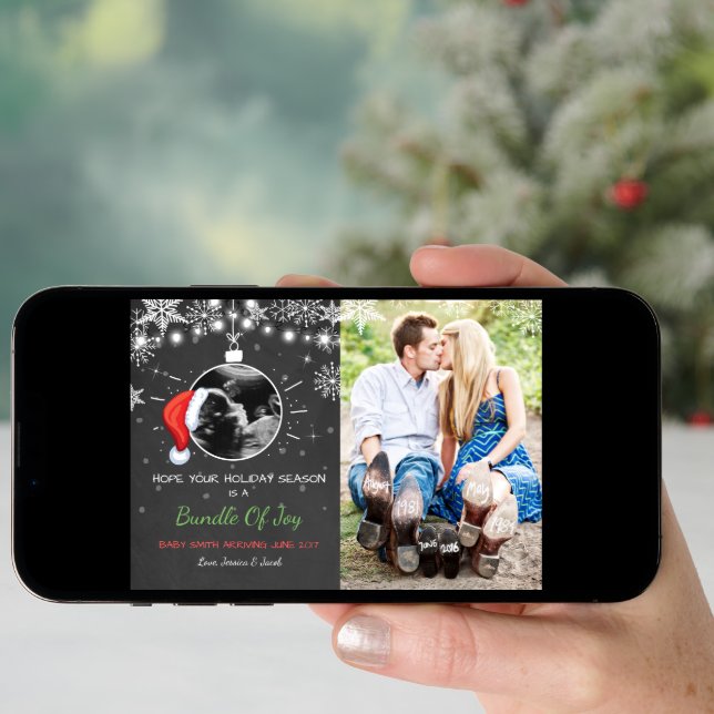 Christmas pregnancy ultrasound announcement Joy (Front Digital)