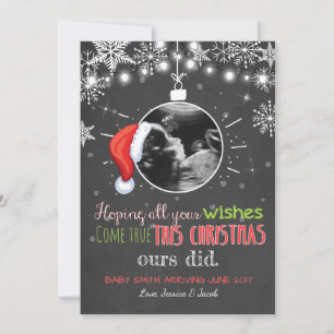Christmas pregnancy ultrasound announcement Joy