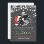 Christmas pregnancy ultrasound announcement Joy<br><div class="desc">♥ An adorable way to announce your pregnancy! You can add your own ultrasound and move the santa hat to the right position by clicking the "customize it" button.</div>