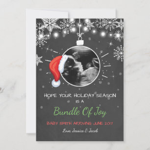 Christmas pregnancy ultrasound announcement Joy