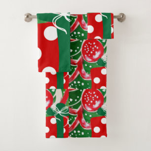 Christmas Present Bath Towel Set