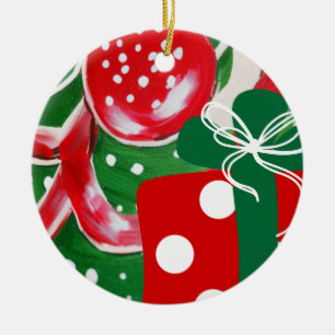 Christmas Present Ceramic Ornament