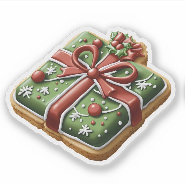Christmas Present Cookie Sticker (Front)