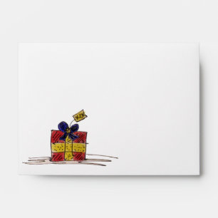 Christmas present illustration envelope