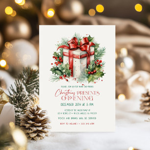 Christmas Present Opening Party Invitation