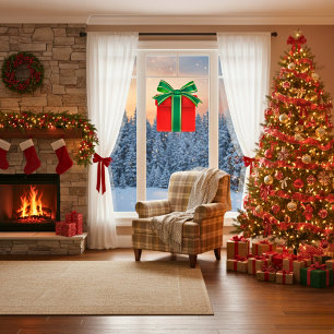 Christmas Present Window Cling