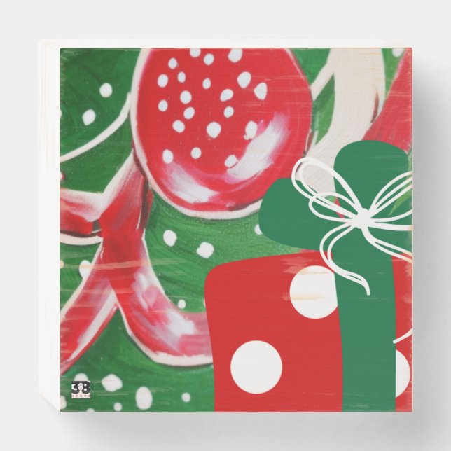 Christmas Present Wooden Box Sign (Front Horizontal)