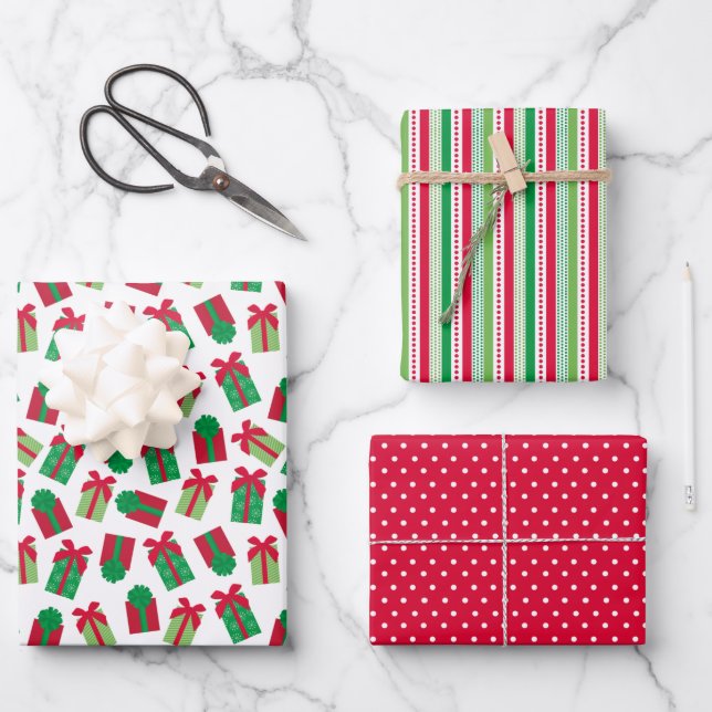 Christmas Present Wrapping Paper Sheets (Front)