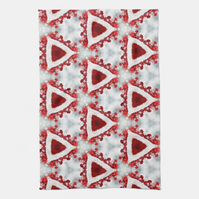 christmas presents kaleidoscope kitchen towel (Vertical)