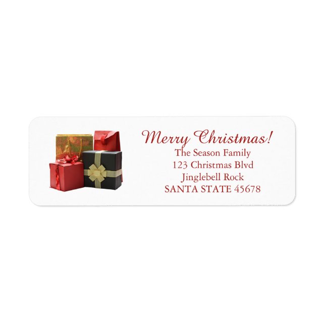 Christmas Presents Label (Front)