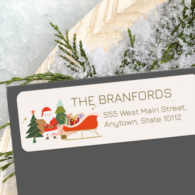 Christmas Presents on Santa's Sleigh Label (Creator Uploaded)