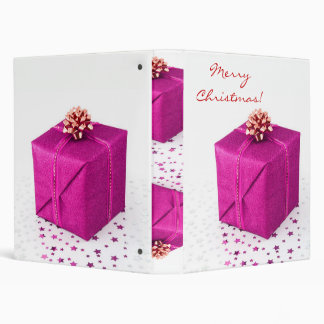 Christmas Presents Purple Pink In English VII 3 Ring Binder
