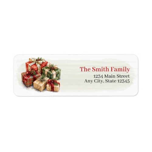 Christmas Presents Return Address Labels