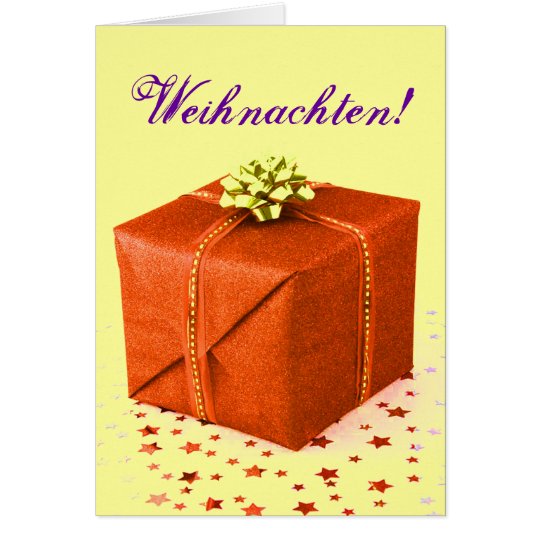 Christmas Presents Weihnachten Orange IV Card