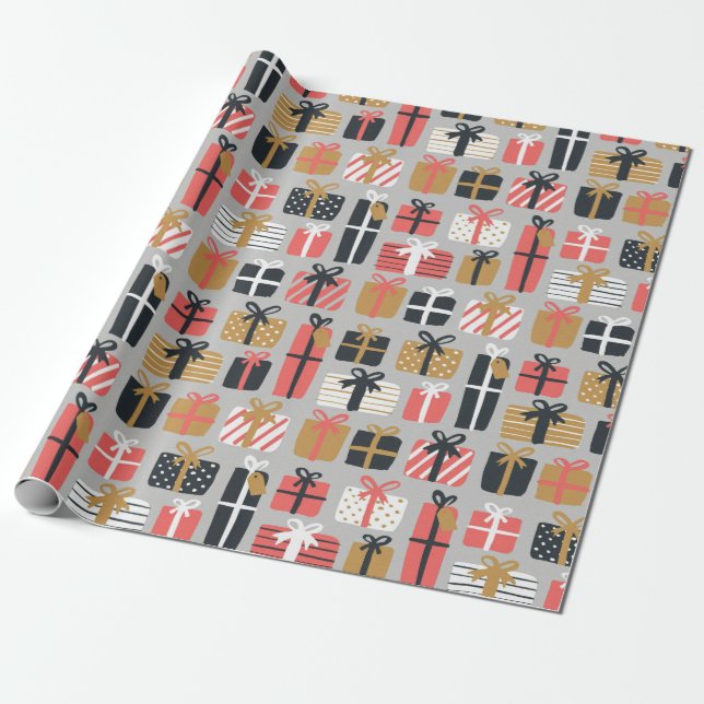 christmas presents wrapping paper (Unrolled)