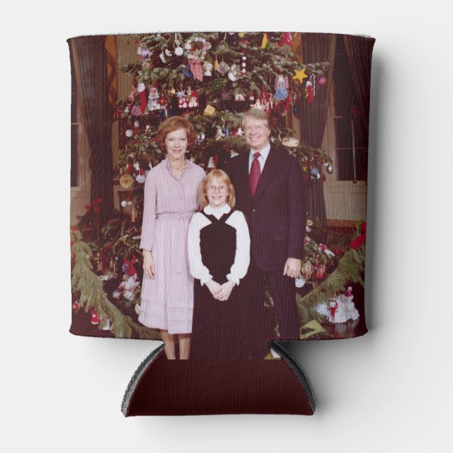 Christmas President James Jimmy Carter White House Can Cooler (Front)