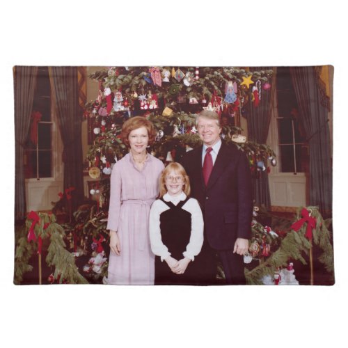 Christmas President James Jimmy Carter White House Cloth Placemat