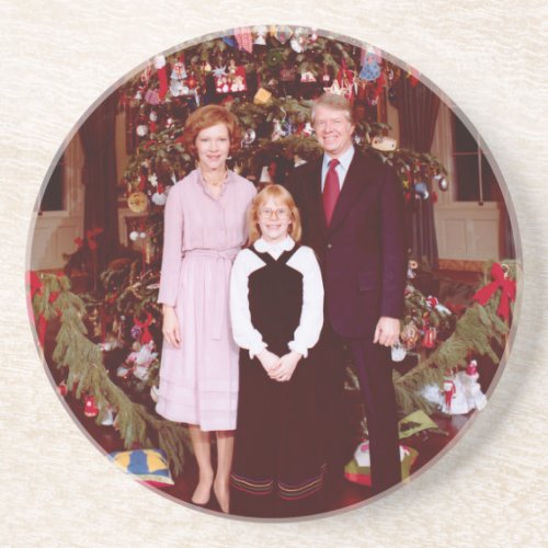 Christmas President James Jimmy Carter White House Coaster