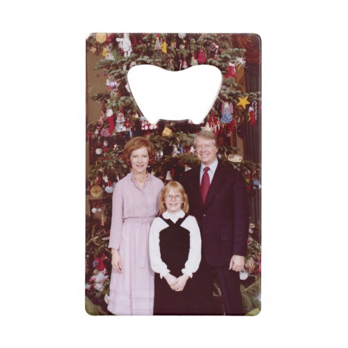 Christmas President James Jimmy Carter White House Credit Card Bottle Opener