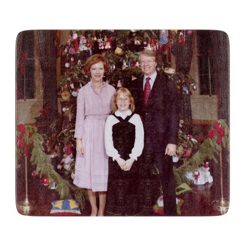 Christmas President James Jimmy Carter White House Cutting Board