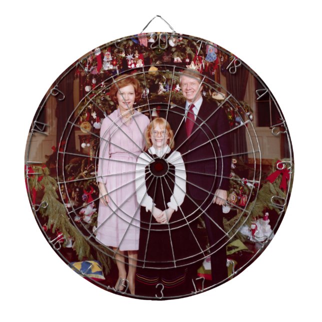 Christmas President James Jimmy Carter White House Dart Board (Front)