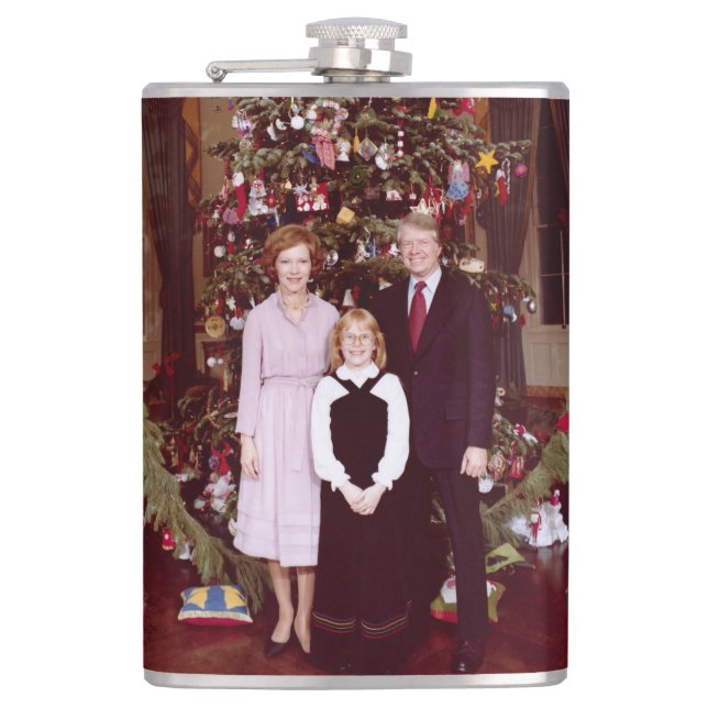 Christmas President James Jimmy Carter White House Flask (Front)