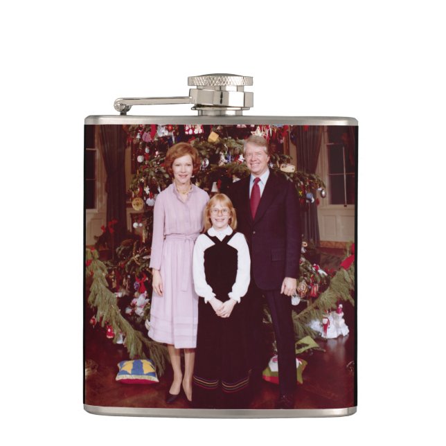 Christmas President James Jimmy Carter White House Flask (Front)