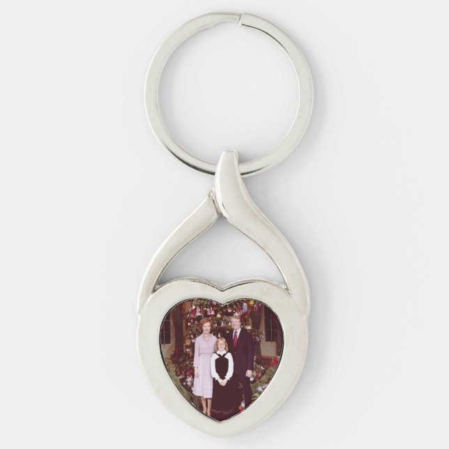 Christmas President James Jimmy Carter White House Keychain (Front)
