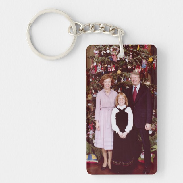 Christmas President James Jimmy Carter White House Keychain (Front)