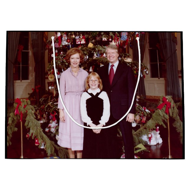 Christmas President James Jimmy Carter White House Large Gift Bag (Front)