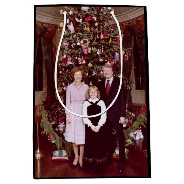 Christmas President James Jimmy Carter White House Medium Gift Bag (Front)