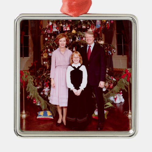 Christmas President James Jimmy Carter White House Metal Ornament