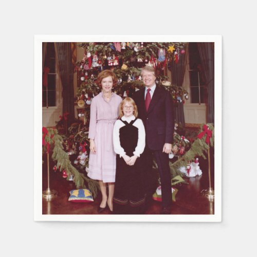 Christmas President James Jimmy Carter White House Napkins