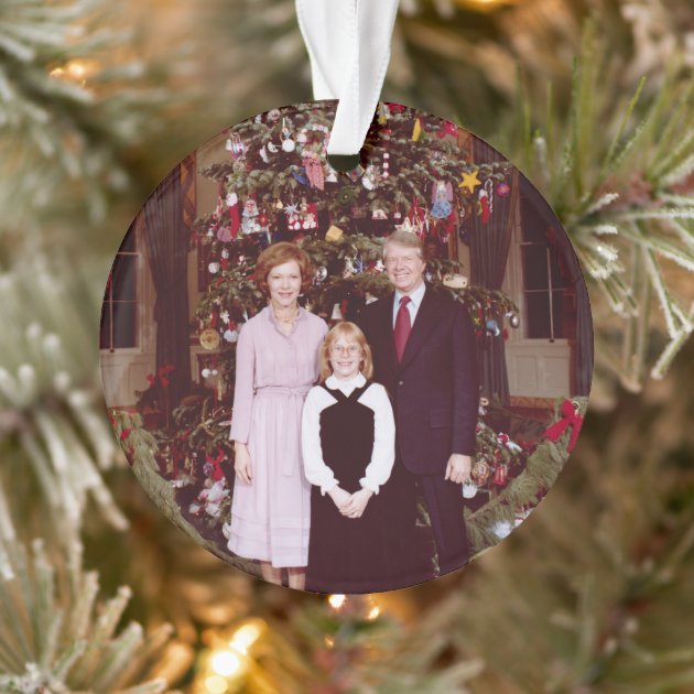 Christmas President James Jimmy Carter White House Ornament | Zazzle