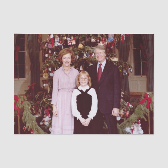 Christmas President James Jimmy Carter White House Tissue Paper (Front)