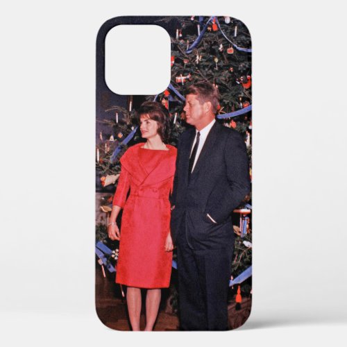 Christmas President John  Jacqueline Kennedy iPhone 12 Case