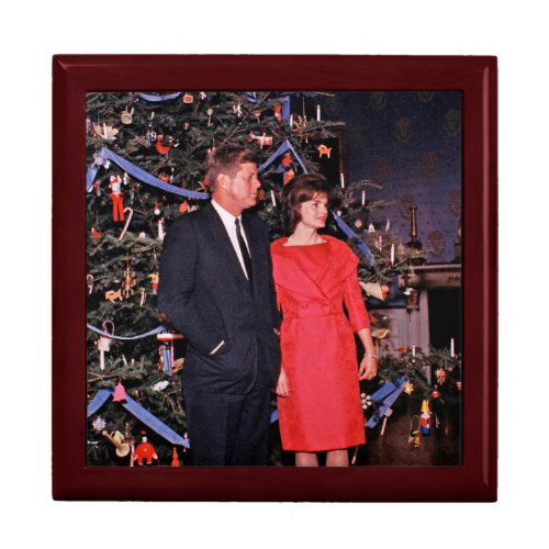 Christmas President John  Jacqueline Kennedy Gift Box