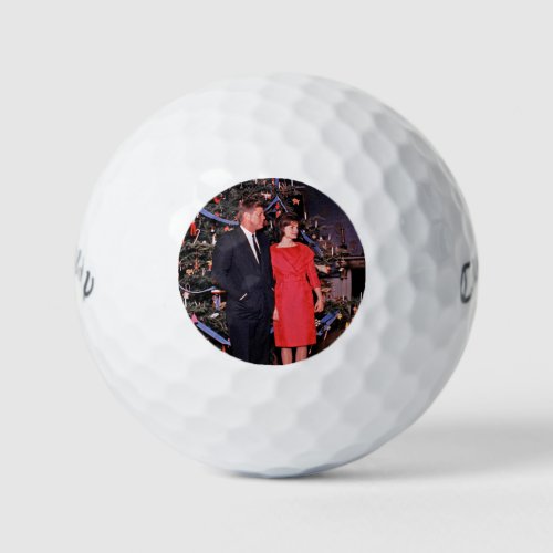 Christmas President John  Jacqueline Kennedy Golf Balls