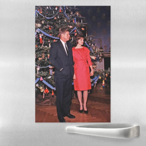 Christmas President John  Jacqueline Kennedy Magnetic Dry Erase Sheet