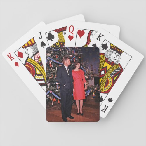 Christmas President John  Jacqueline Kennedy Poker Cards