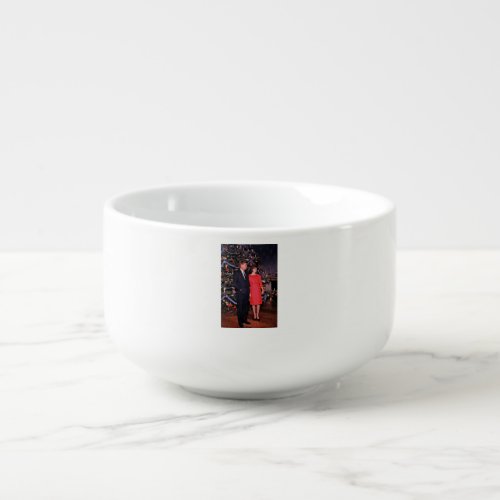 Christmas President John  Jacqueline Kennedy Soup Mug