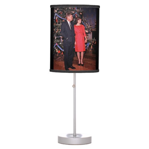 Christmas President John  Jacqueline Kennedy Table Lamp