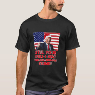 Christmas President Trump Pajamas Matching Xmas Fu T-Shirt