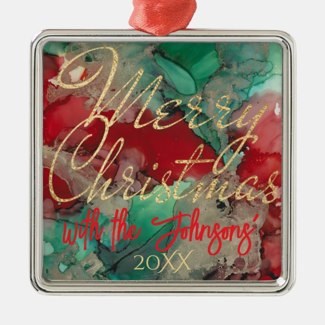 Christmas Pretty Metal Ornament (Front)