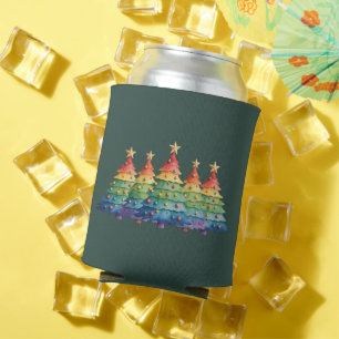 Christmas Pride Rainbow LGBTQ Equal Rights Gay Can Cooler